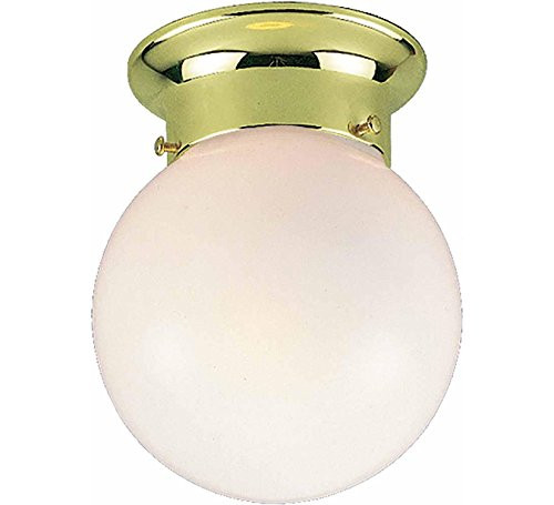Volume Lighting V7309-2 1-Light Flush Mount Ceiling Fixture, Polished Brass