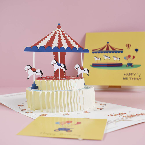 Package Pop Up Birthday Card for Kids Mom Son 3D Pop Open Happy Birthday Greeting Cards Cartoon Merry-go-round Package Pop Up Birthday Card for Kids Mom Son 3D Pop Open Happy Birthday Greeting Cards Cartoon Merry-go-round