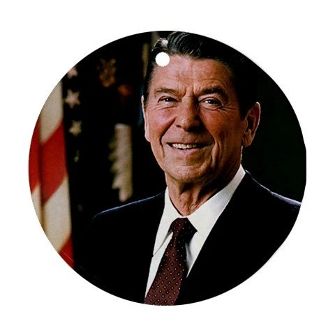 Ronald Reagan Ornament round porcelain Christmas Great Gift Idea