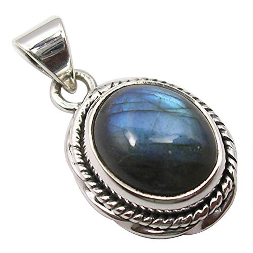 SilverStarJewel 925 Solid Sterling Silver Labradorite tcw 5.0 Pendant 0.9" Cheapest Shipping SilverStarJewel 925 Solid Sterling Silver Labradorite tcw 5.0 Pendant 0.9" Cheapest Shipping