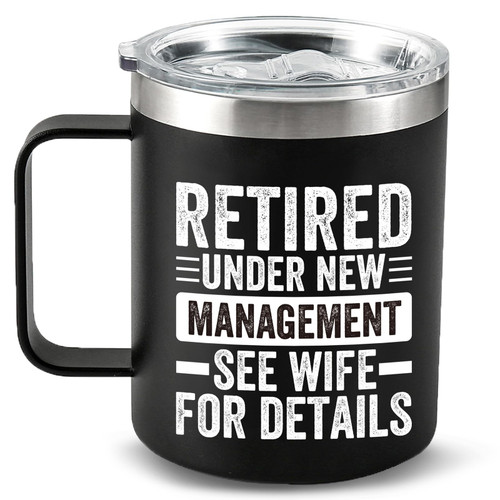 ARYDGELL Retirement Gifts for Men - Happy Retirement Gifts for Men, Retirement Mug Gifts for Men, Funny Retirement Present for Friends, Dad, Grandpa, Coworkers, Boss - 12oz Black Wine Tumble ARYDGELL Retirement Gifts for Men - Happy Retirement Gifts for Men, Retirement Mug Gifts for Men, Funny Retirement Present for Friends, Dad, Grandpa, Coworkers, Boss - 12oz Black Wine Tumble