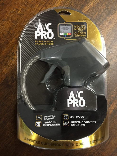 Pro-C A/C Professional Digital Display Automotive Recharge Gauge & Hose for R-134A Refrigerant, ACP400AD