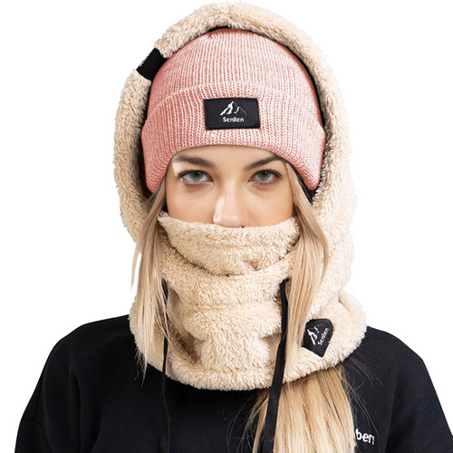 Senllen Balaclava Cold Weather Fleece Windproof Ski Mask Winter Breathable Thermal Face Mask Neck Warmer Scarf Helmet Hood for Men/Women Beige Senllen Balaclava Cold Weather Fleece Windproof Ski Mask Winter Breathable Thermal Face Mask Neck Warmer Scarf Helmet Hood for Men/Women Beige