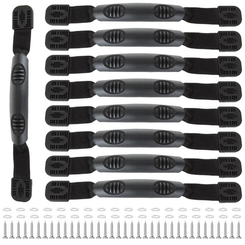 8 PCS Kayak Handles Replacement kayak Carry Handles with Hardware Black Canoe Boat Side Mount Carry Handles with Screws, Canoe Accessories for Ocean Lifetime Pelican Kayaks Boat Suitcase Luggage