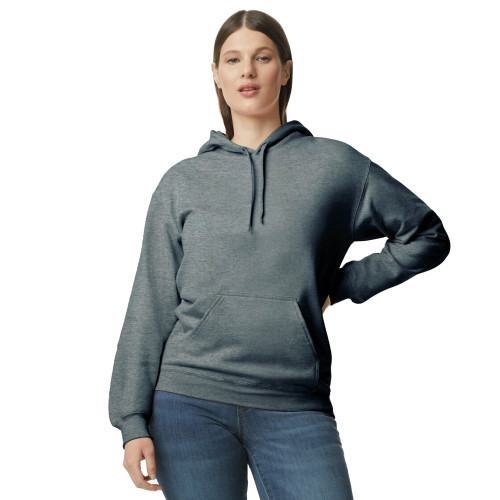 Gildan Adult SoftStyle Hoodie Sweatshirt, Style GSF500, Dark Heather, Medium