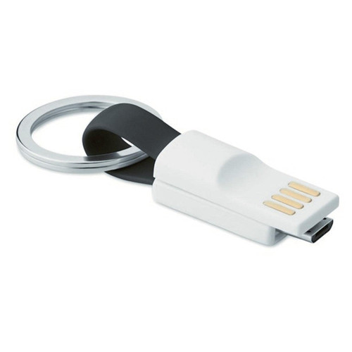 BoxWave Cable Compatible with Sony DSC-RX100 VI - Micro USB Keychain Charger, Key Ring Micro USB Cable - Jet Black