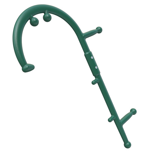 ZIZNBA Back and Neck Massager, for Trigger Point Fibromyalgia Pain Relief and Self Massage Hook Cane Therapy - Green