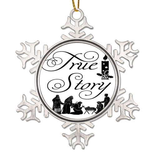 True Story Metal Snowflake Ornament Round Christmas Tree Ornament Christmas Baby Jesus Hanging Keepsake Christian Jesus Collectible Gift for Xmas Tree Decoration True Story Metal Snowflake Ornament Round Christmas Tree Ornament Christmas Baby Jesus Hanging Keepsake Christian Jesus Collectible Gift for Xmas Tree Decoration