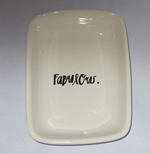 Rae Dunn Fabulous. Desk top Trinket Tray Snack Tray 5 inch Decorative Tray. By Magenta.