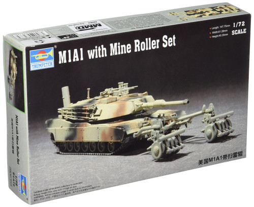 Trumpeter 1/72 M1A1 Abrams Tank with Mine Roller