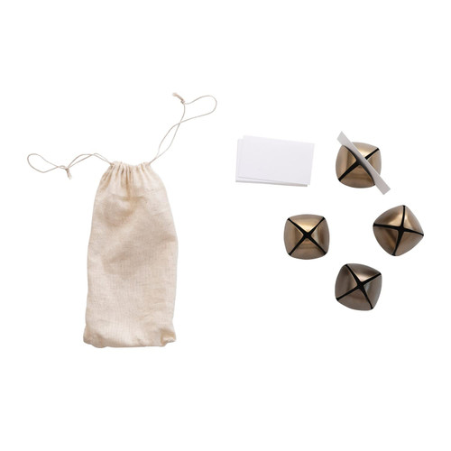 Creative Co-Op 2.5" Metal Bell Place Card Holders with Cards
