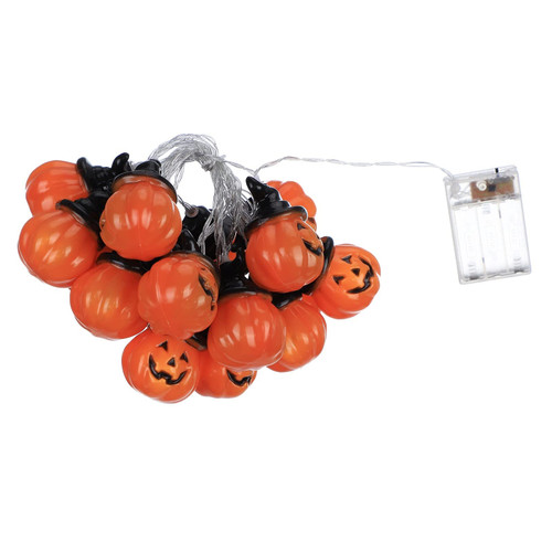 Halloween Fairy Lights, 10 ft 20 LEDs Pumpkin Halloween Light String Decorative Halloween Lights Decorations for Fireplace Yard, Battery Operated Halloween String Lights Halloween Spooky Decorations