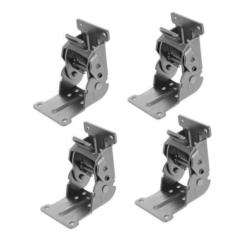 Didiseaon 4pcs 180 Table Leg Hinge Folding Shelf Brackets Folding Table Hinge Foldable Table Legs 90 Angle Self- Locking Folding Hinge Lock Foldable Support Chair Leg Foldable Hinges Steel