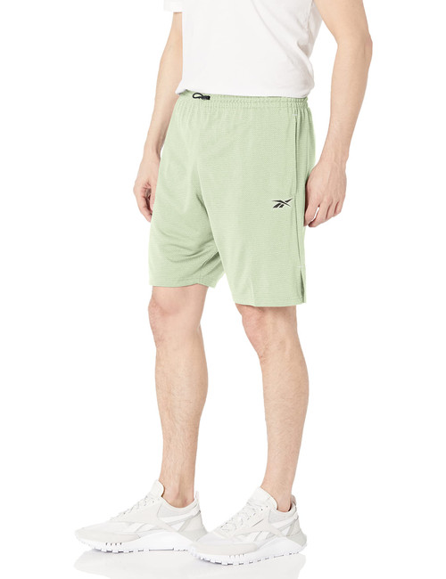 Reebok Men's Standard Workout Ready Melange Shorts, Light Sage, XL