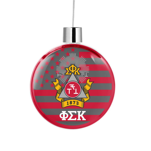 Phi Sigma Kappa Round Flat Christmas Tree Ornament Decoration for Tree Party Home Holiday Decor (Phi Sigma Kappa 10)