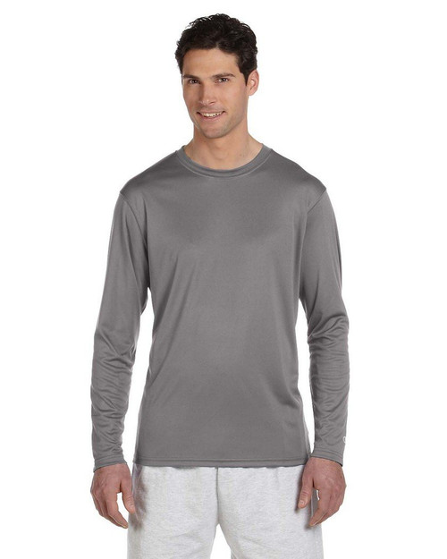 Champion Double Dry Long Sleeve Tee,Stone Grey,3X-Large