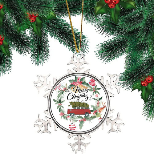 Christmas Ornament Snowflake Round Keepsake Merry Christmas Truck Snowman Pattern 3in Novelty Metal Ornament Tree Hanging Xmas Keepsake Exchange Souvenir Gift Winter Holiday Party Office Decoration Christmas Ornament Snowflake Round Keepsake Merry Christmas Truck Snowman Pattern 3in Novelty Metal Ornament Tree Hanging Xmas Keepsake Exchange Souvenir Gift Winter Holiday Party Office Decoration