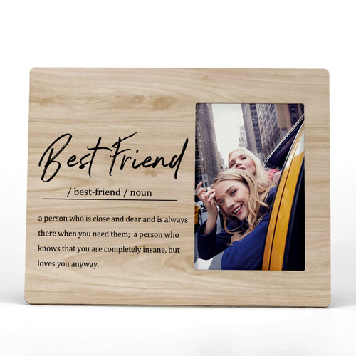 FONDCANYON Best Friend Definition Picture Photo Frame,Bestie Bff Friend Picture Frames,Best Friend Friendship Gifts For Men Women Friends Birthday Christmas Girls (4x6 Inch Photo)