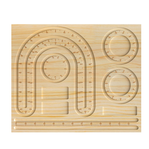 POPRHINO Wooden Bead Board for Jewelry Making, Jewelry Beading Design Tray for Bracelet Necklaces Making 13.7 x 11.4 x 0.8 inch