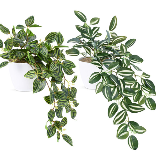 Waipfaru 2Pcs Fake Plants, Faux Plants Indoor with Fake Leaves, Realistic Small Fake Plants, Artificial Hanging Plants in Pot, Fake Potted Plant for Home Shelf Bathroom Office Indoor Outdoor Decor Waipfaru 2Pcs Fake Plants, Faux Plants Indoor with Fake Leaves, Realistic Small Fake Plants, Artificial Hanging Plants in Pot, Fake Potted Plant for Home Shelf Bathroom Office Indoor Outdoor Decor