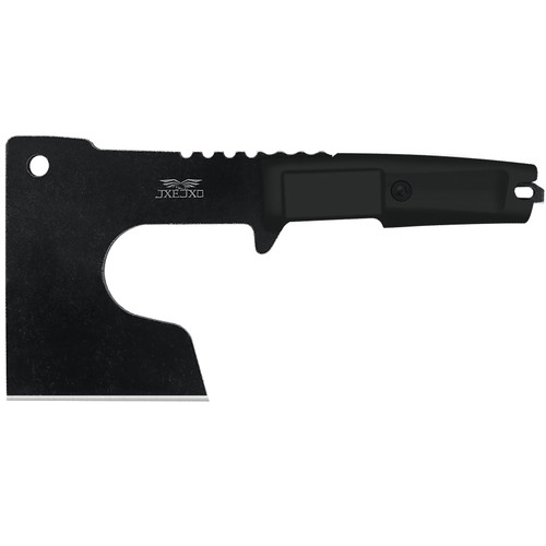JXE JXO Camping and Survival Hatchet, 9.8" Full Tang Mini Camping Axe, Ergonomic Rubber Handle, Come with Durable Nylon Sheath
