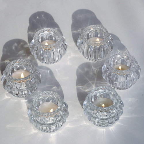 Woho Clear Votive Candle Holders Set of 6,Tealight Candle Holder Bulk for Wedding Party, Glass Tea Lights Candle Holder for Table Centerpiece, Christmas Decor Woho Clear Votive Candle Holders Set of 6,Tealight Candle Holder Bulk for Wedding Party, Glass Tea Lights Candle Holder for Table Centerpiece, Christmas Decor