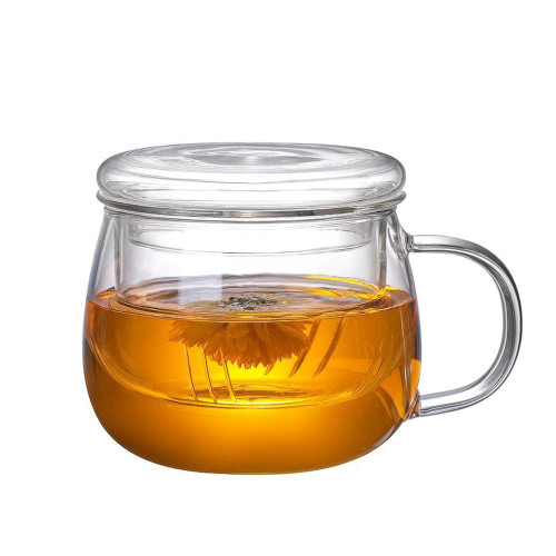 Hantran Tea Infuser Cups with Strainer and Lid, 13 ounce Heat Resistance Borosilicate Glass Teacups for Blooming Tea & Loose Leaf Tea, Microwave & Dishwasher Safe - For Tea Lovers Hantran Tea Infuser Cups with Strainer and Lid, 13 ounce Heat Resistance Borosilicate Glass Teacups for Blooming Tea & Loose Leaf Tea, Microwave & Dishwasher Safe - For Tea Lovers
