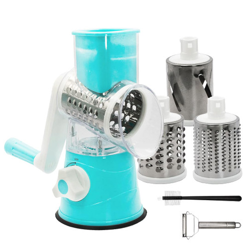 Sagno Cheese Grater | Rotary Cheese Grater with Handle and Cheese Shredder Rotary | Spinning Vegetable Grater and Slicer Rotary Grater for Kitchen | Manual Rotating Cheese and Food Grader for Kitchen