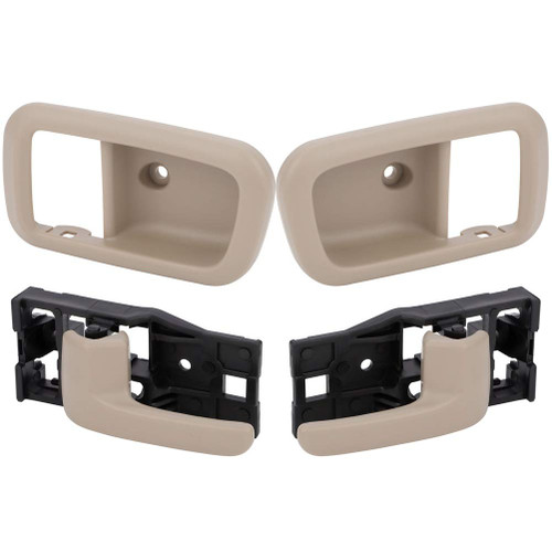 cciyu Door Handles fit for 2000-2006 for Toyota Tundra Interior Inside Inter Rear Driver Left Passenger Right Side Beige 4pcs