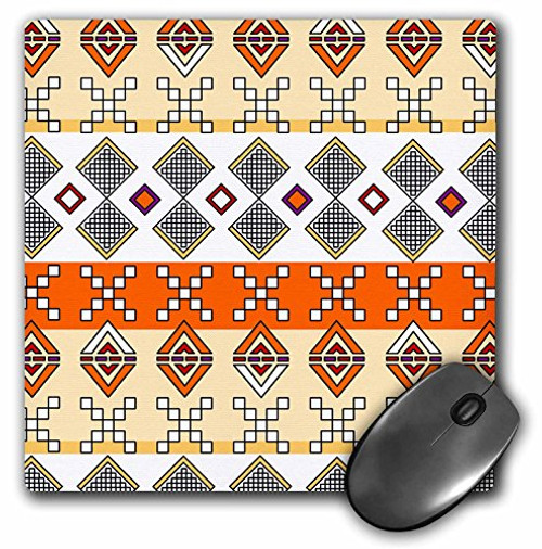 3dRose LLC 8 x 8 x 0.25 Inches Mouse Pad, Aztec Andes Tribal Geometric Pattern Red and Orange (mp_165803_1) 3dRose LLC 8 x 8 x 0.25 Inches Mouse Pad, Aztec Andes Tribal Geometric Pattern Red and Orange (mp_165803_1)