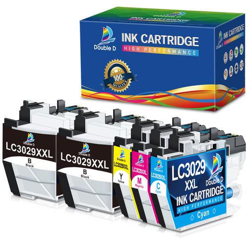DOUBLE D LC3029 XXL Compatible Replacement for Brother LC3029 LC3029XXL Ink Cartridges for MFC-J5830DW MFC-J5830DWXL MFC-J5930DW MFC-J6535DW MFC-J6535DWXL MFC-J6935DW (2Black,1Cyan,1Magenta,1Yellow)