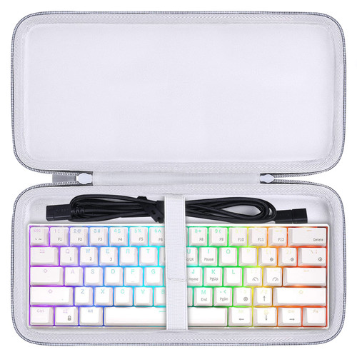 co2CREA Hard Travel Case Replacement for RK Royal KLUDGE RK61 / RK61 Pro Wireless Bluetooth Wired 60% Mechanical Gaming Keyboard