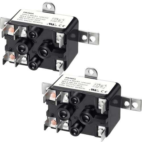 2 Pack 24V Fan Relay, 90-380 Isolation Relay AC Switch SPST with UL Certification Compatible with HVAC Coleman Furnace Blower Humidifier Goodman Blower Heat Sequencer Relay