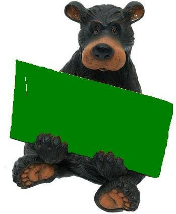Willie Black Bear Business Card Holder, 4.75"