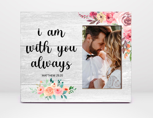 Orchroma Memorial Scripture Matthew 28:20 I am with You Always Picture Frame - Sympathy Gifts Bereavement Gifts for Loss of Loved One,In Loving Memory Photo Frame Gift,Condolences Remembrance Gift 8x10 in