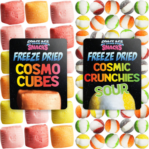 Freeze Dried Candy Variety Pack - Freeze Dried Starbursts and Sour Skittles - Freeze Dried Candy Shipped in Box for Extra Protection - Dry Freeze Candy for All Ages