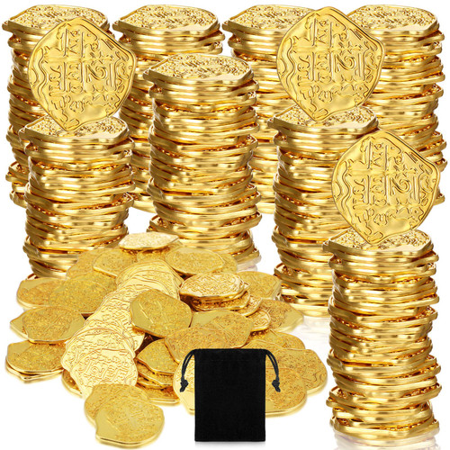 Hanaive 100 Pcs Metal Pirate Coins Pirate Gold Coins Treasure Chest Spanish Doubloon Fake Coins Tokens for Kids Board Games Pirate Party Cosplay (Gold, Irregular) Hanaive 100 Pcs Metal Pirate Coins Pirate Gold Coins Treasure Chest Spanish Doubloon Fake Coins Tokens for Kids Board Games Pirate Party Cosplay (Gold, Irregular)