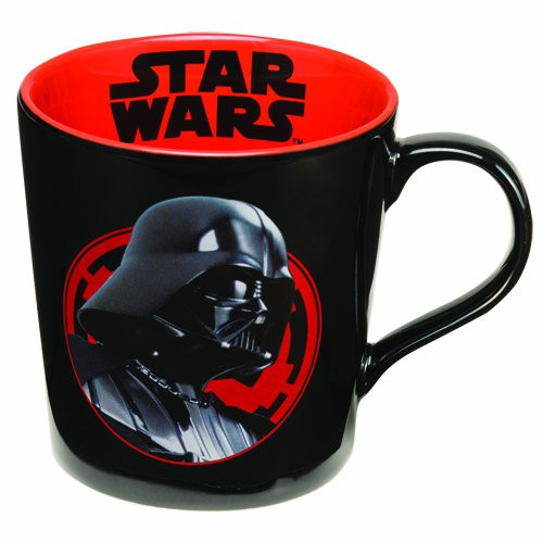 Vandor 99661 Star Wars Darth Vader "The Dark Side" 12 oz Ceramic Mug, Black and Red