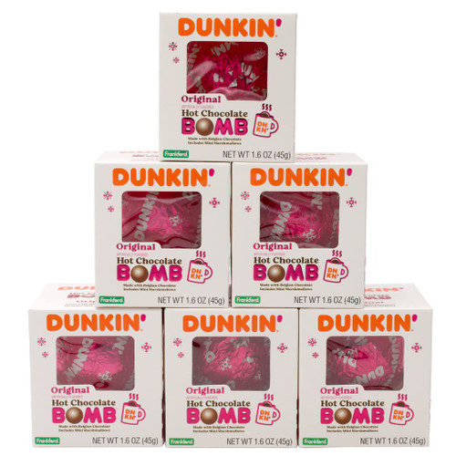 Dunkin' Original Hot Chocolate Bomb, Melting Milk Chocolate Ball Filled with Mini Marshmallows, 1.6 ounce, Pack of 6 Hot Cocoa Treats, Easter Basket Stuffer Dunkin' Original Hot Chocolate Bomb, Melting Milk Chocolate Ball Filled with Mini Marshmallows, 1.6 ounce, Pack of 6 Hot Cocoa Treats, Easter Basket Stuffer