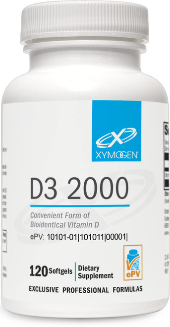 XYMOGEN D3 2000 - Bioavailable Vitamin D3 2000 IU (50 mcg) - High Potency Vitamin D Supplement to Support Immune Health, Bone + Heart Health (120 Gelatin Softgels) XYMOGEN D3 2000 - Bioavailable Vitamin D3 2000 IU (50 mcg) - High Potency Vitamin D Supplement to Support Immune Health, Bone + Heart Health (120 Gelatin Softgels)