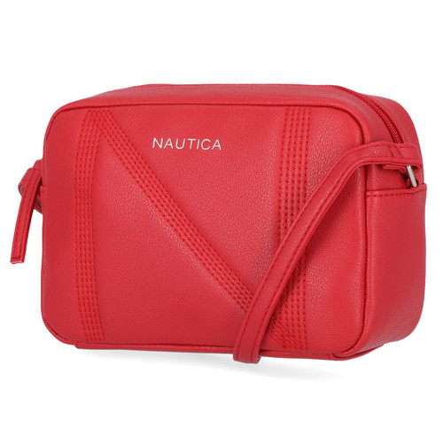 Nautica womens Nautica Candid Camera Adjustable Crossbody, Bright Red, One Size US