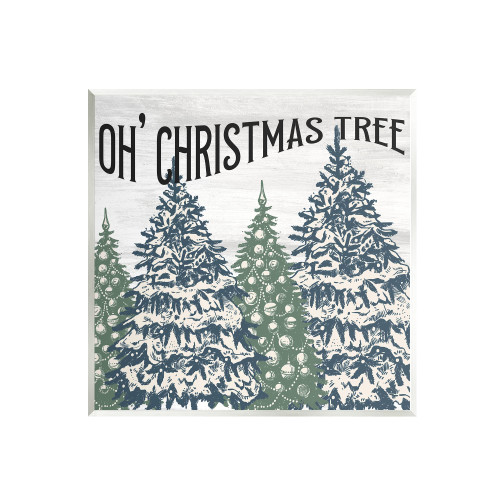 Stupell Industries Oh Christmas Tree Vintage Wood Wall Art, Design by Kim Allen