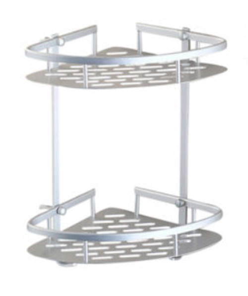 Amazcafe Triangular Shower Caddy Shelf Bathroom Corner Bath Rack Storage Holder Organizer 2-Layer