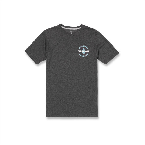 Volcom Men's Regular Backstage Short Sleeve Tee, Dark Black Heather, Large