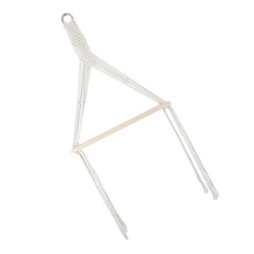 Garneck 1pc Wall-Mounted Storage Rack Macrame Decor Hanging Wall Decor Fringe Trim Macrame Wall Hanging Shelf Wall Mounted Floating Shelf Tassel Wall Shelf Display Rope Shelves Lace