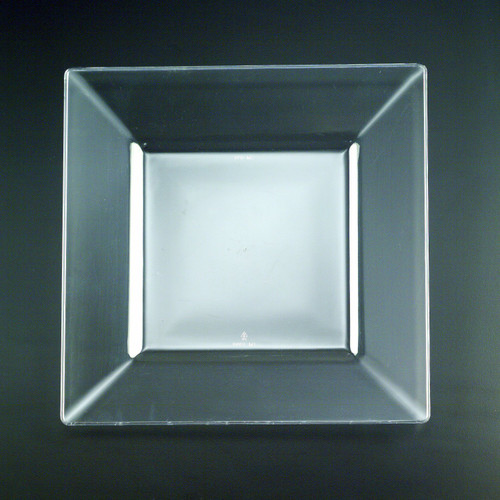 Squares 10.75" Dinner Plate, Clear, (Set of 10)