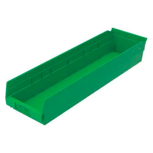 Green Shelf Bin, 23-5/8 L x 6-5/8 W x 4 H