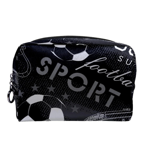 TBOUOBT Cosmetic Bag for Women, Makeup Bags Roomy Toiletry Pouch Travel Gift, Sport Football TBOUOBT Cosmetic Bag for Women, Makeup Bags Roomy Toiletry Pouch Travel Gift, Sport Football