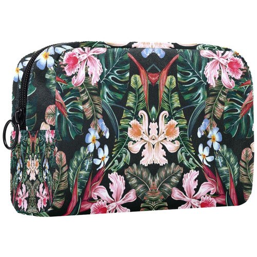 TBOUOBT Cosmetic Bag for Women, Makeup Bags Roomy Toiletry Pouch Travel Gift, Tropical Plant Flower Hawaii Modern TBOUOBT Cosmetic Bag for Women, Makeup Bags Roomy Toiletry Pouch Travel Gift, Tropical Plant Flower Hawaii Modern