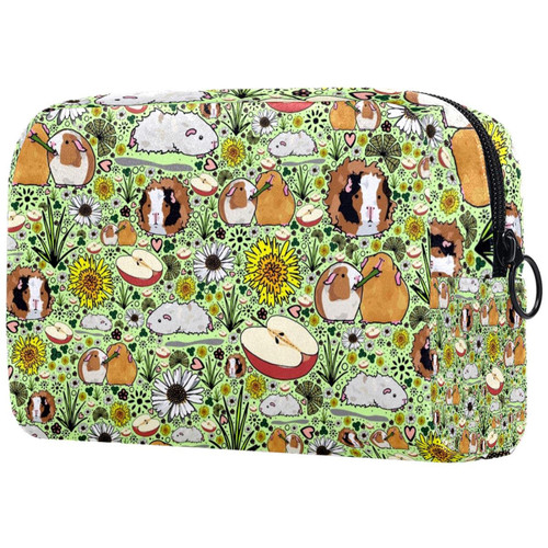 TBOUOBT Cosmetic Travel Bags, Makeup Case, Makeup Bag for Toiletries, Guinea Pigs Cartoon Animal Flower TBOUOBT Cosmetic Travel Bags, Makeup Case, Makeup Bag for Toiletries, Guinea Pigs Cartoon Animal Flower